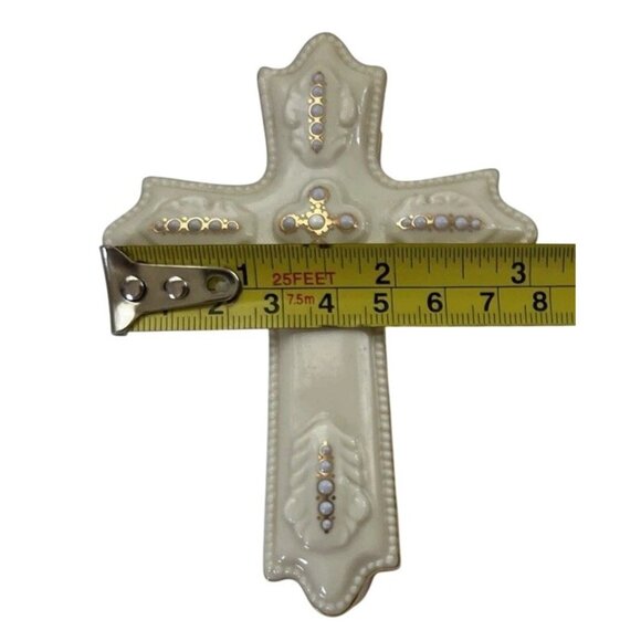 Vintage Lenox Treasures Collection Religious Cross Trinket Rosary Box - Picture 7 of 8